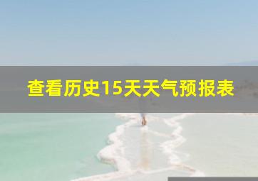 查看历史15天天气预报表