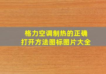 格力空调制热的正确打开方法图标图片大全