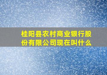 桂阳县农村商业银行股份有限公司现在叫什么