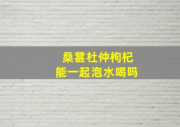 桑葚杜仲枸杞能一起泡水喝吗