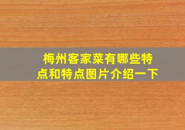 梅州客家菜有哪些特点和特点图片介绍一下