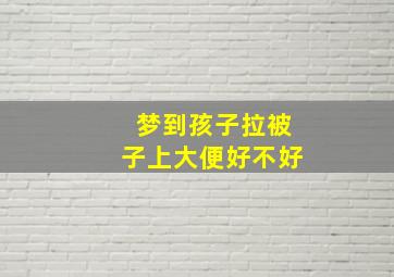 梦到孩子拉被子上大便好不好