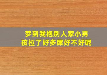 梦到我抱别人家小男孩拉了好多屎好不好呢