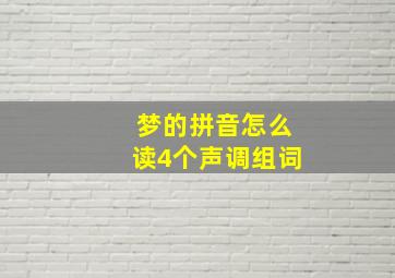 梦的拼音怎么读4个声调组词