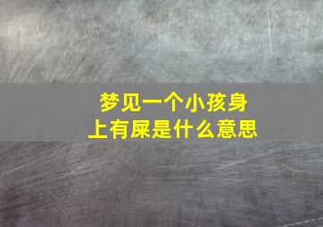 梦见一个小孩身上有屎是什么意思