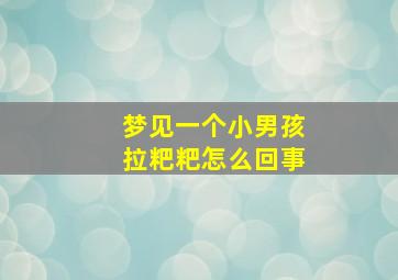 梦见一个小男孩拉粑粑怎么回事