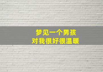 梦见一个男孩对我很好很温暖