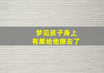 梦见孩子身上有屎给他擦去了