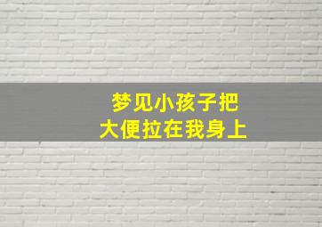 梦见小孩子把大便拉在我身上