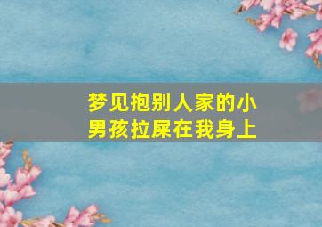 梦见抱别人家的小男孩拉屎在我身上