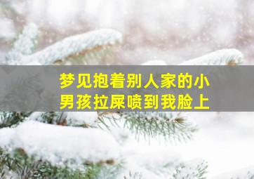 梦见抱着别人家的小男孩拉屎喷到我脸上