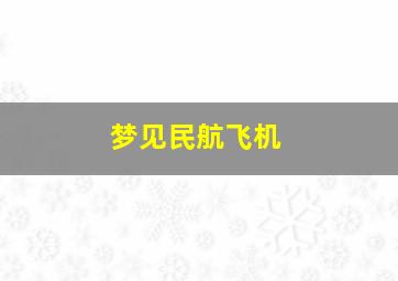 梦见民航飞机