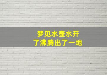 梦见水壶水开了沸腾出了一地