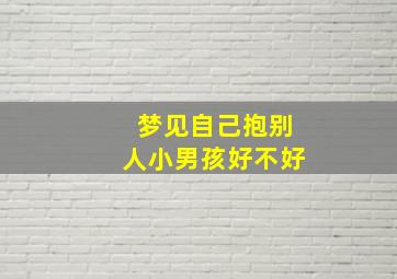 梦见自己抱别人小男孩好不好