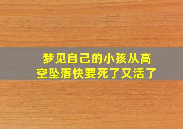 梦见自己的小孩从高空坠落快要死了又活了