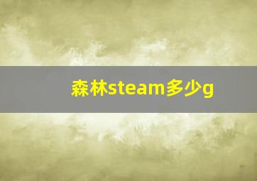 森林steam多少g