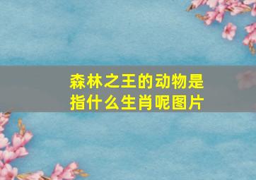 森林之王的动物是指什么生肖呢图片