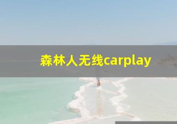 森林人无线carplay