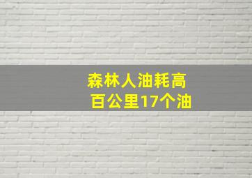 森林人油耗高百公里17个油