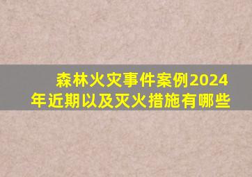 森林火灾事件案例2024年近期以及灭火措施有哪些