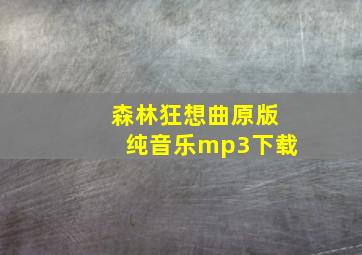 森林狂想曲原版纯音乐mp3下载