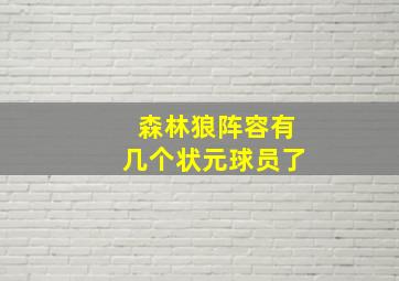 森林狼阵容有几个状元球员了