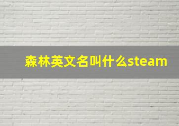 森林英文名叫什么steam