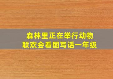 森林里正在举行动物联欢会看图写话一年级