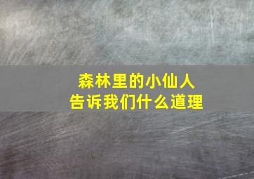 森林里的小仙人告诉我们什么道理