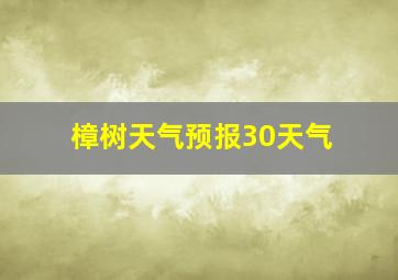 樟树天气预报30天气