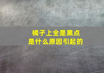 橘子上全是黑点是什么原因引起的