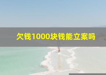 欠钱1000块钱能立案吗