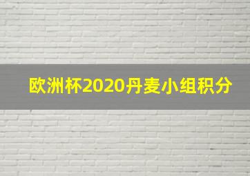 欧洲杯2020丹麦小组积分