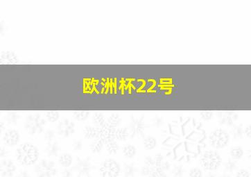 欧洲杯22号