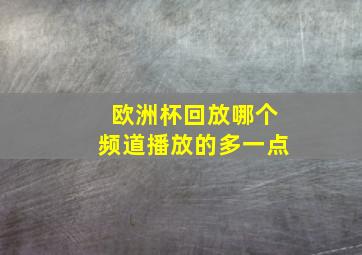 欧洲杯回放哪个频道播放的多一点