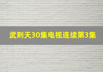 武则天30集电视连续第3集