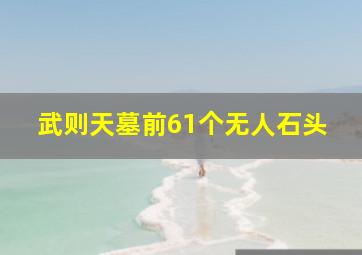 武则天墓前61个无人石头