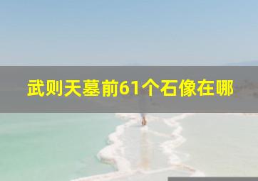 武则天墓前61个石像在哪