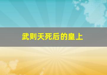 武则天死后的皇上