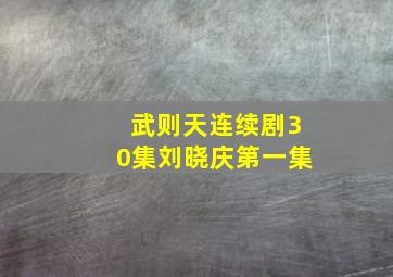 武则天连续剧30集刘晓庆第一集