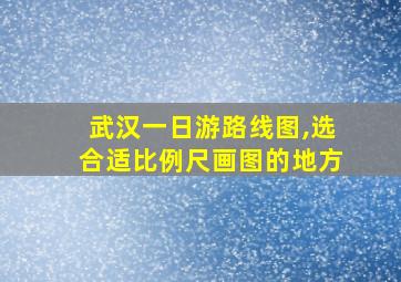 武汉一日游路线图,选合适比例尺画图的地方