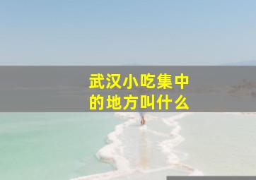 武汉小吃集中的地方叫什么