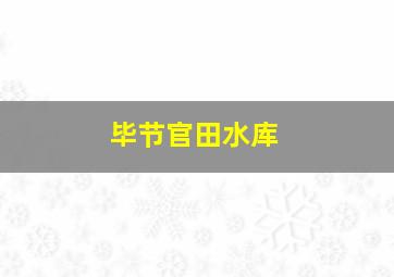 毕节官田水库