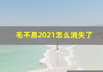 毛不易2021怎么消失了