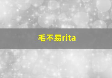 毛不易rita