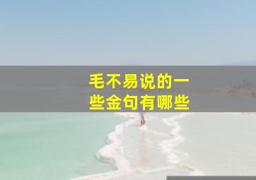 毛不易说的一些金句有哪些