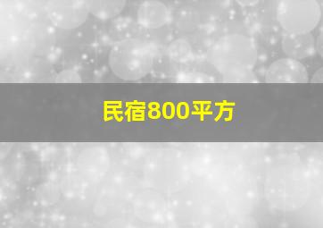 民宿800平方