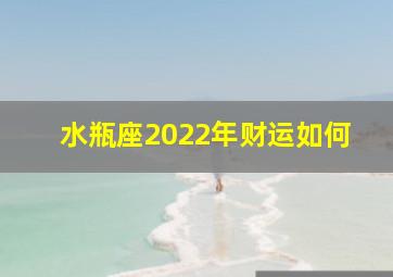 水瓶座2022年财运如何