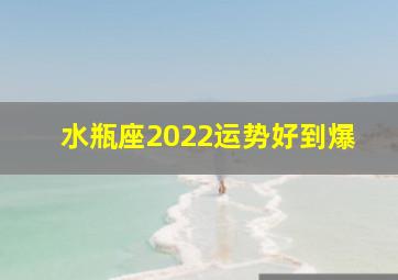 水瓶座2022运势好到爆