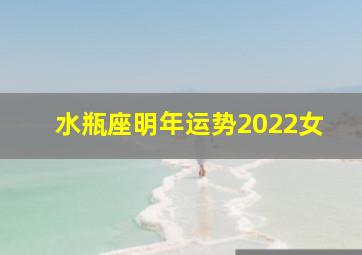 水瓶座明年运势2022女